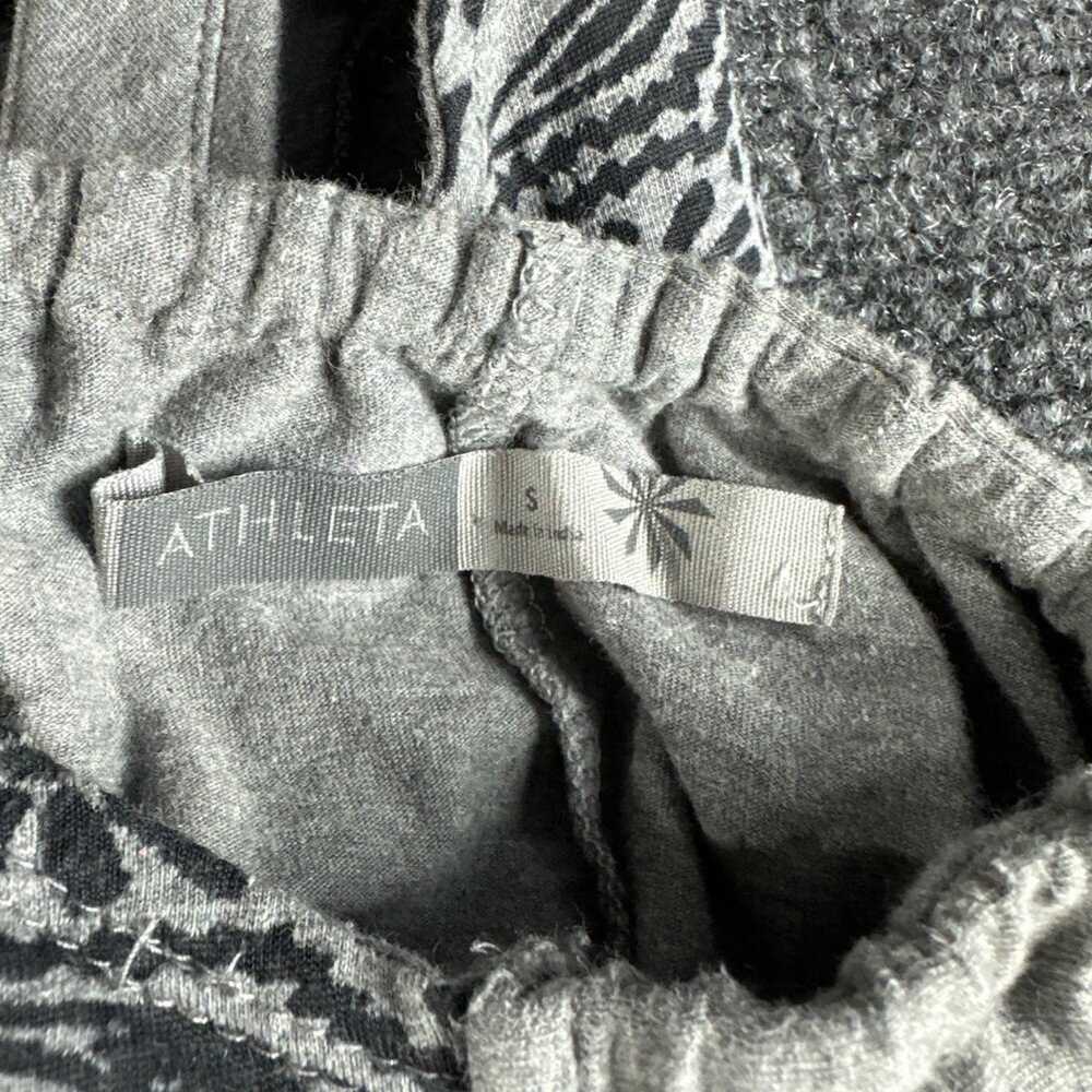 Athleta Bohemian Halter Dress Womens Small Gray Stretch Knit Tie Waist Lined - Picture 4 of 8